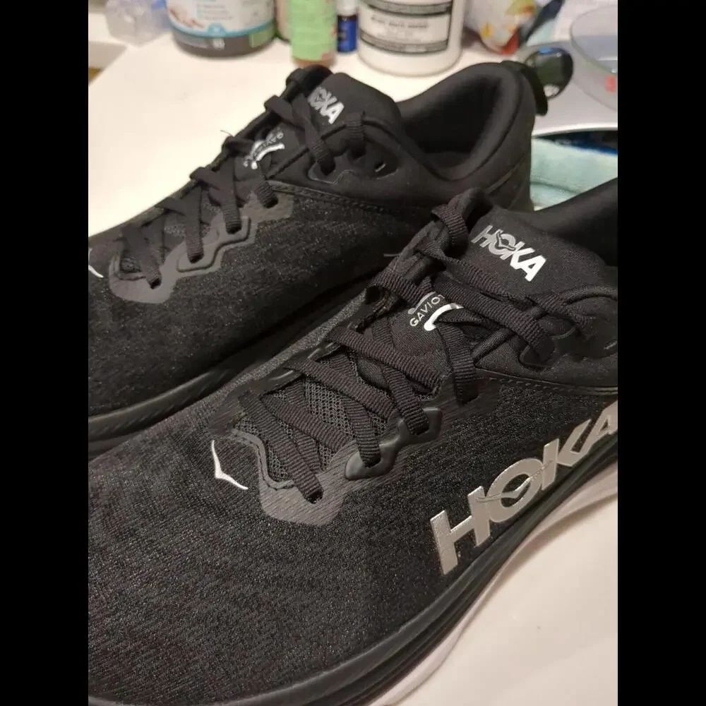 Hoka One One Gaviota 5 Mens 11 D Shoes Black Sneaker Running 1134235 - Picture 3 of 8